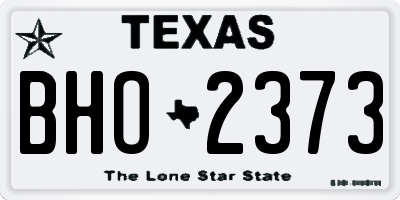 TX license plate BHO2373
