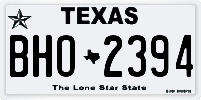 TX license plate BHO2394