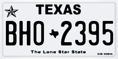TX license plate BHO2395