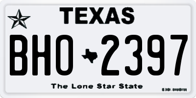 TX license plate BHO2397