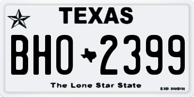 TX license plate BHO2399