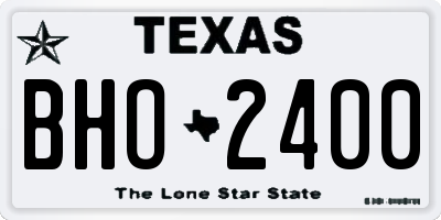 TX license plate BHO2400