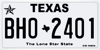 TX license plate BHO2401