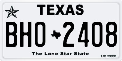 TX license plate BHO2408