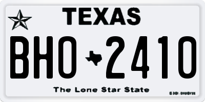 TX license plate BHO2410
