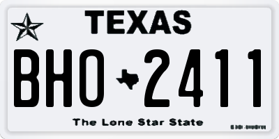 TX license plate BHO2411