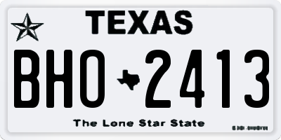 TX license plate BHO2413