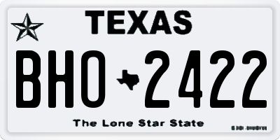 TX license plate BHO2422