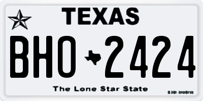 TX license plate BHO2424