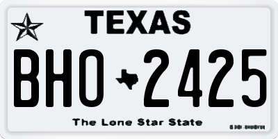 TX license plate BHO2425
