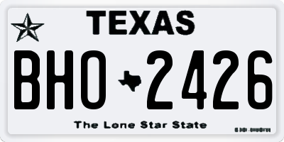 TX license plate BHO2426