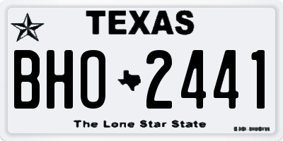 TX license plate BHO2441