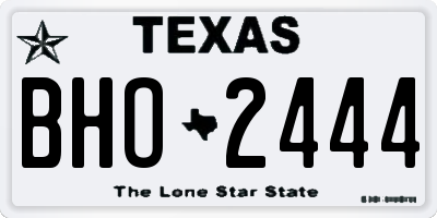 TX license plate BHO2444