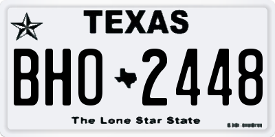 TX license plate BHO2448