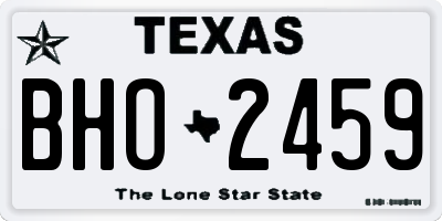 TX license plate BHO2459
