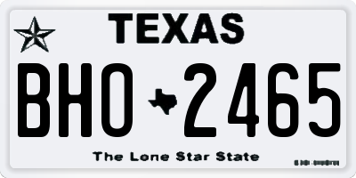 TX license plate BHO2465