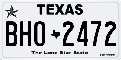 TX license plate BHO2472