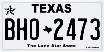TX license plate BHO2473
