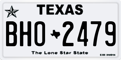 TX license plate BHO2479