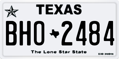 TX license plate BHO2484