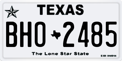 TX license plate BHO2485