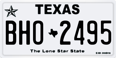 TX license plate BHO2495