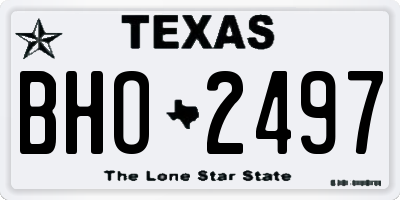 TX license plate BHO2497