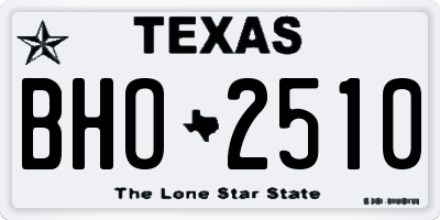 TX license plate BHO2510