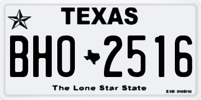 TX license plate BHO2516