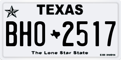 TX license plate BHO2517