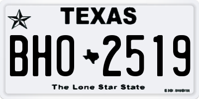 TX license plate BHO2519