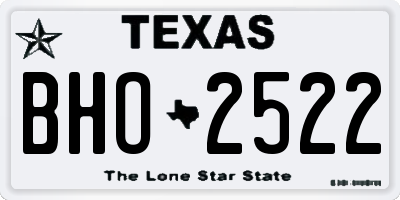 TX license plate BHO2522