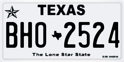 TX license plate BHO2524