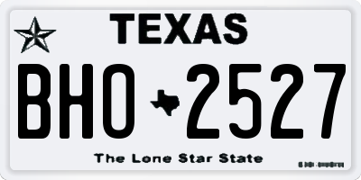 TX license plate BHO2527