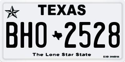 TX license plate BHO2528