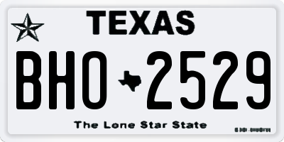 TX license plate BHO2529