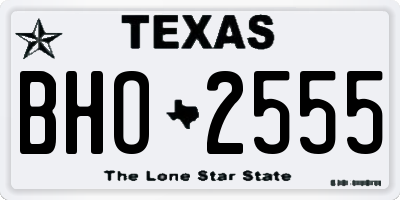 TX license plate BHO2555