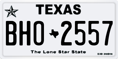TX license plate BHO2557