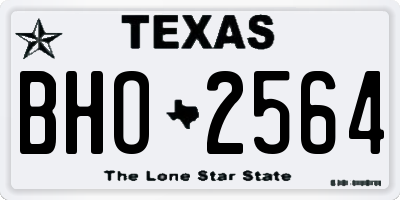 TX license plate BHO2564
