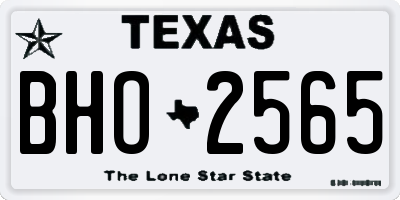 TX license plate BHO2565
