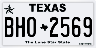 TX license plate BHO2569