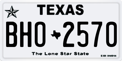 TX license plate BHO2570
