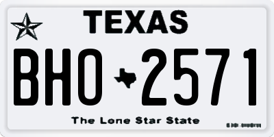 TX license plate BHO2571
