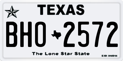 TX license plate BHO2572