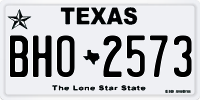 TX license plate BHO2573