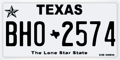 TX license plate BHO2574