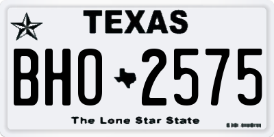 TX license plate BHO2575