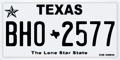 TX license plate BHO2577