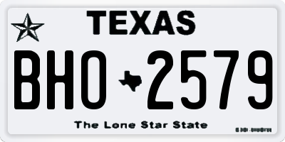 TX license plate BHO2579
