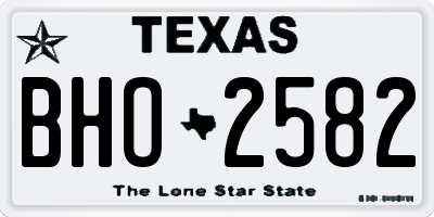 TX license plate BHO2582